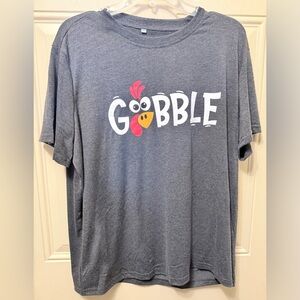 Gray Gobble Turkey Face Tee Size 3XL